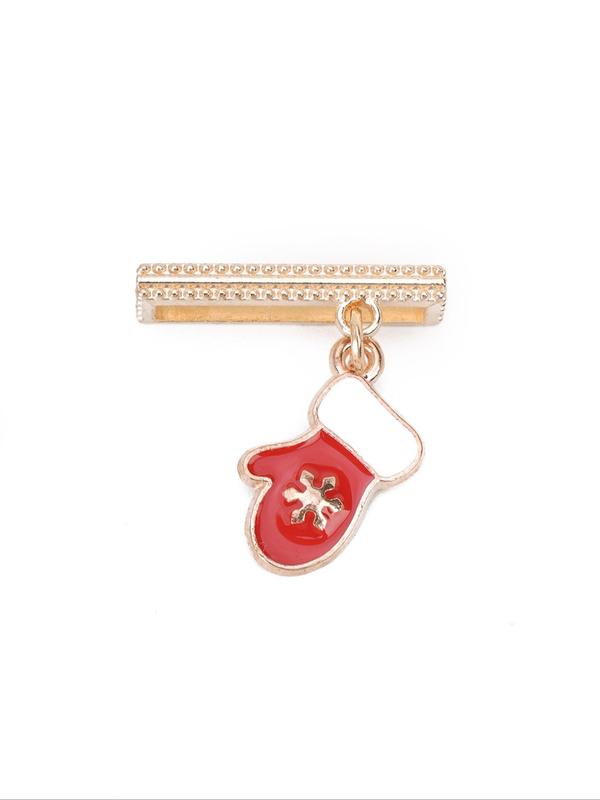 Christmas Themed Cartoon Red Gloves Charms, Fashionable Accessories for Apple Watch, Trendy Watch Accessories for Women