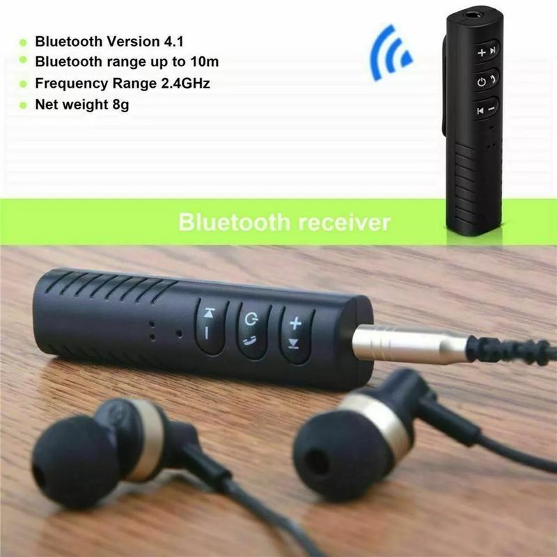 Wireless Bluetooth Receiver 3.5mm AUX Audio Stereo Music Hands Free Car Adapter