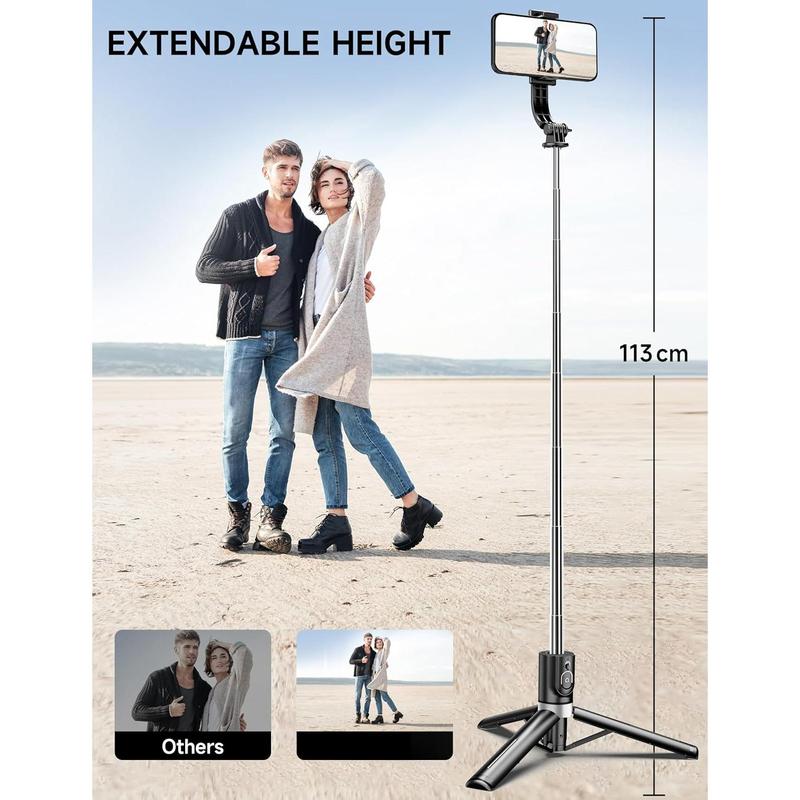 Wireless Remote Extendable Smartphone Tripod Stand 360 Rotation Compatible with iPhone  Android Samsung Smartphone Accessories Compact Selfie Stick