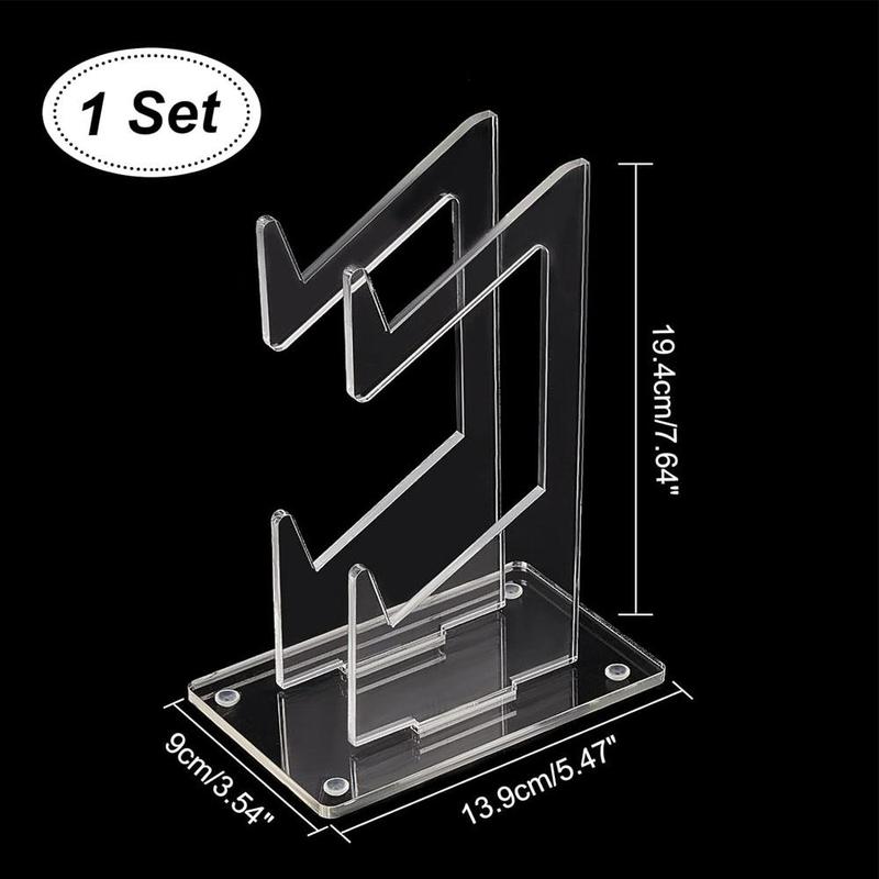 Game Controller Holder, 1 Count 2 Tiers Universal Dual Controller Stand, Headphone Holder, Acrylic Clear Controller Display Stand, Detachable Gamepad Desktop Stand [without Game Controller]