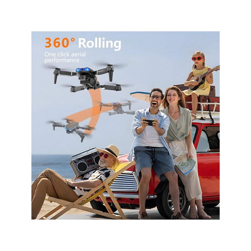 E99 Drone With Camera, Foldable RC Drone, Remote Control Drone Toys For Beginners Men's Gifts, Indoor And Outdoor Affordable UAV, Christmas Halloween Thanksgiving Gift