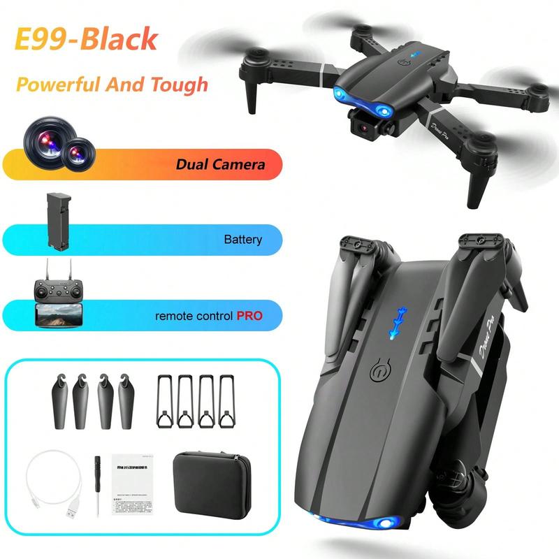 E99 Drone With Camera, Foldable RC Drone, Remote Control Drone Toys For Beginners Men's Gifts, Indoor And Outdoor Affordable UAV, Christmas Halloween Thanksgiving Gift