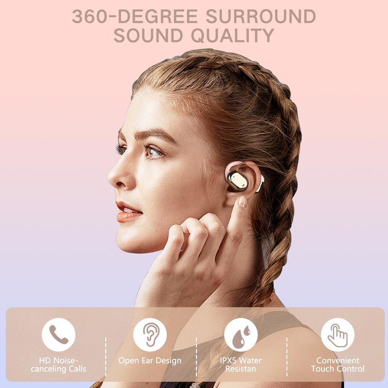 ZIHNIC ZN-S05 AI True Wireless Open-Ear Headphone,Bluetooth V5.4 Earphones ,Fashionable Earbuds,IPX5 WATER PROOF,Wireless Gaming Headphones,HIFI Sound Quality Music Earbudsfor Gaming Travel Sports Built-in Mic,Electronic Audio&Video Product Headset