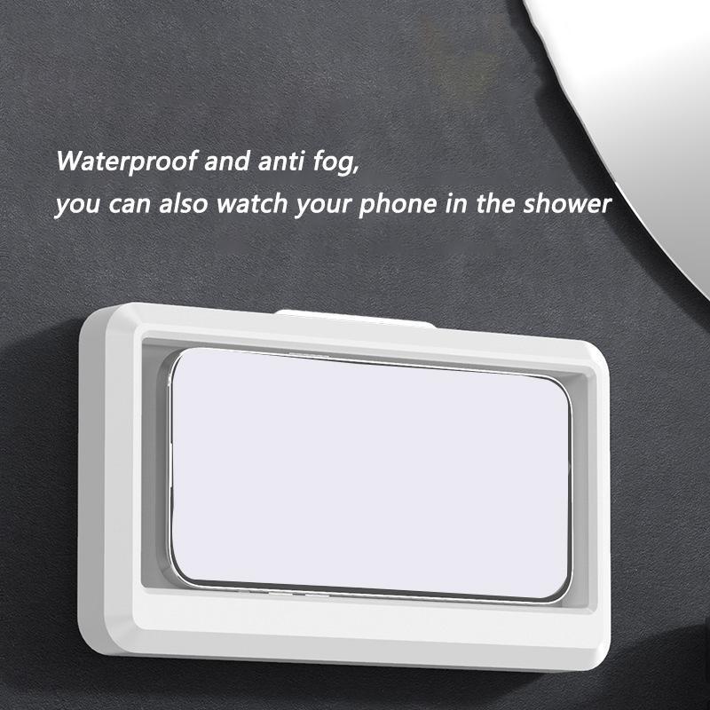 Bathroom mobile phone holder, bathroom waterproof and anti fog mobile phone wall hanging