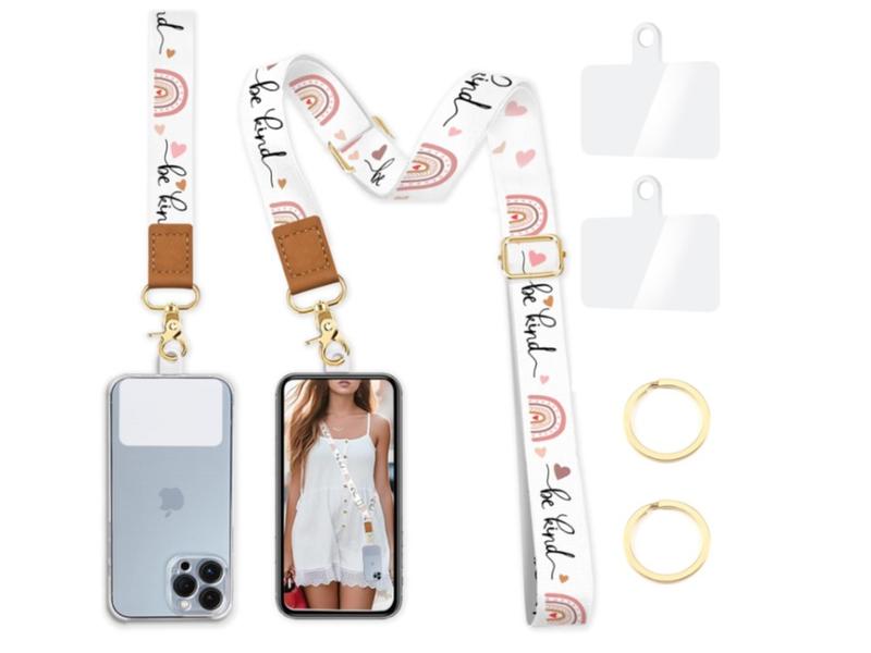 Be Kind Phone Lanyard Wrist Strap Crossbody for Around The Neck Wristlet Adjustable Phone Strap - Cellphone, Smartphone Accessories