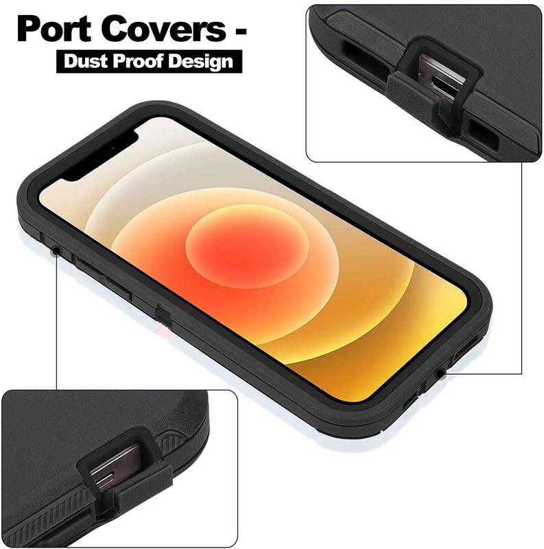 For iPhone 16 15 Pro Max 14 13 12 11 Xr Xs Phone Case Heavy Duty Shockproof Rugged Defender Cover Phone Accessories Handheld Smartphone Protection