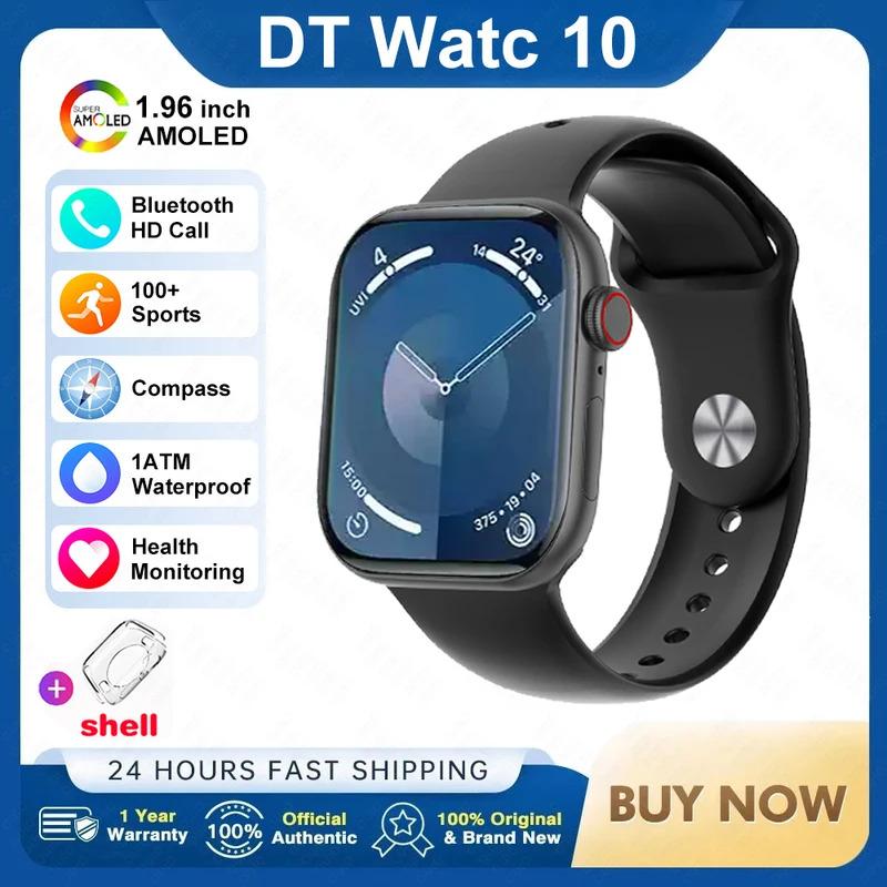 2024 New For Apple DT Watch 10 Smart Watch Men HD AMOLED 4GB Memory Music 3D Surround Bluetooth Call Waterproof Smartwatch Woman