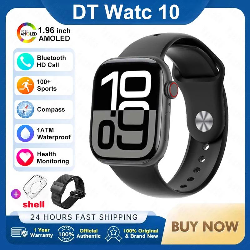 2024 New For Apple DT Watch 10 Smart Watch Men HD AMOLED 4GB Memory Music 3D Surround Bluetooth Call Waterproof Smartwatch Woman