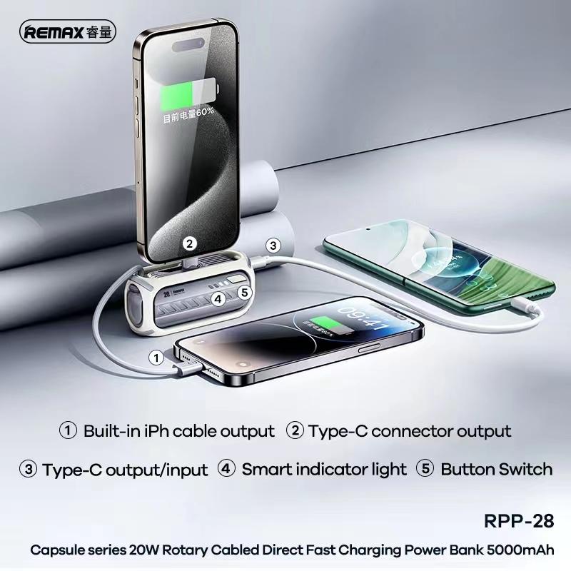 50000mAh The Capsule Charge Bank Ultra-Thin Compact Convenient Mini Mobile Power Supply Quick Charge