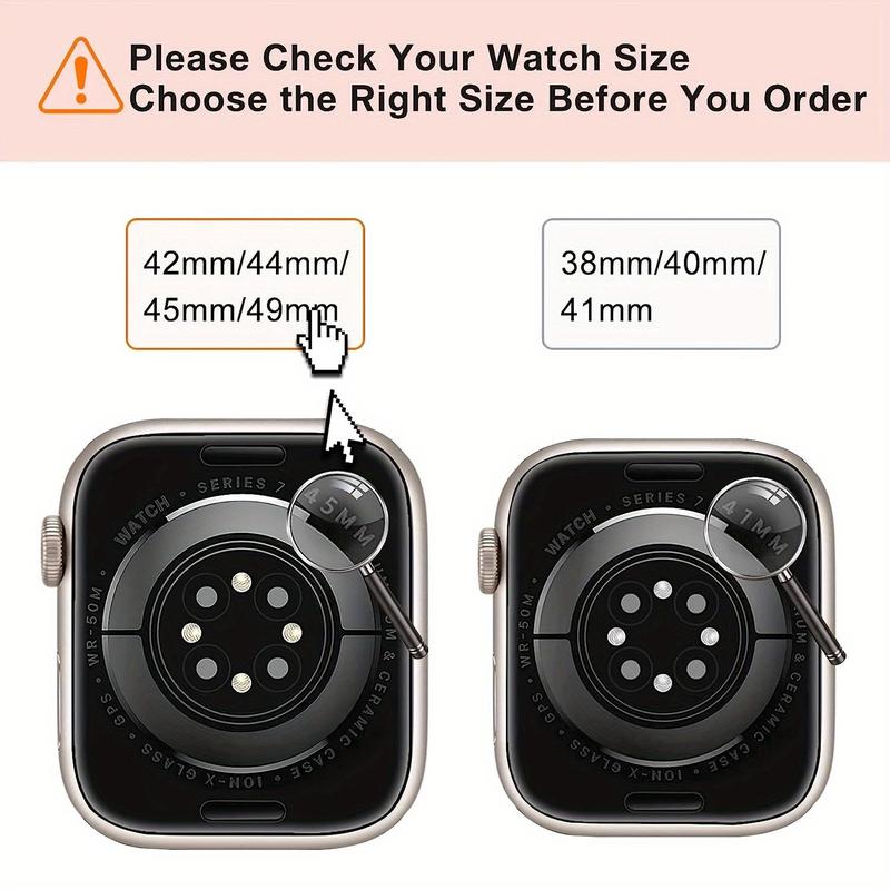 Watch Band & Watch Case Set, 1 Set Fashionable Watch Band & Watch Case, Watch Accessories for Apple Watch Series SE 9 8 7 6 5 4 3 2 1 Series