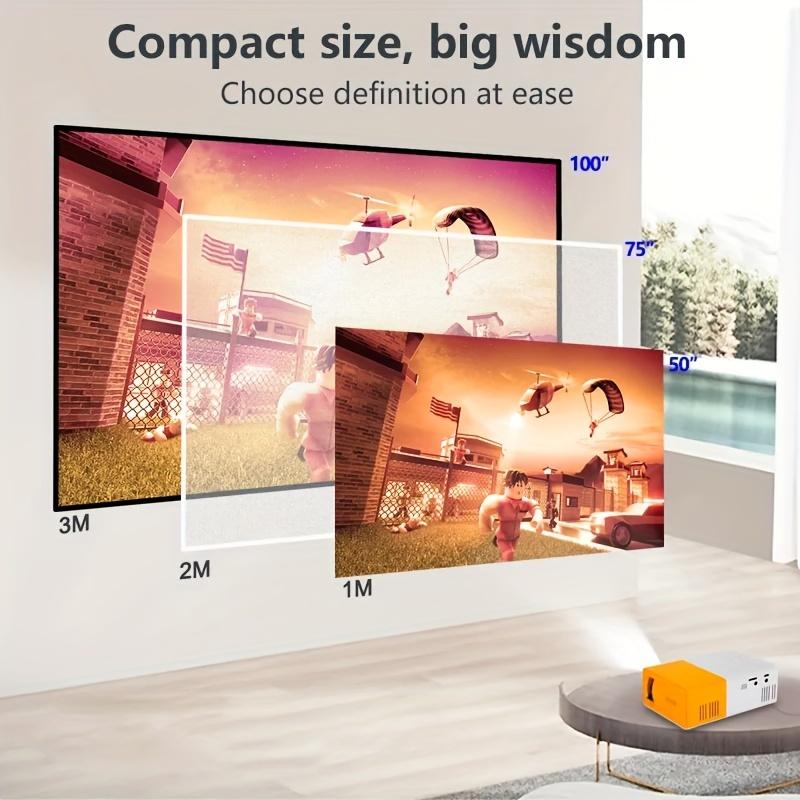 3000+ Lumens Compact HD Mini Projector - Stunning 3D Visuals, Broad Compatibility, Handy Remote Control, Perfect for Home Cinema Entertainment with Vivid Colors and Crisp Images