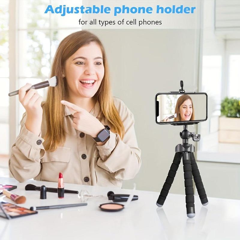 Mobile Phone Holder, Camera Stand, Folding Stand with 360° Rotating Ball Head Suitable for iPhone, Mobile Phones, Cameras