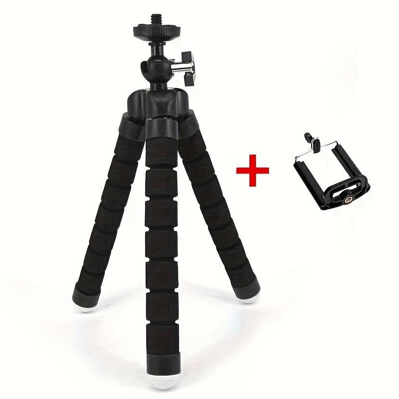 Mobile Phone Holder, Camera Stand, Folding Stand with 360° Rotating Ball Head Suitable for iPhone, Mobile Phones, Cameras