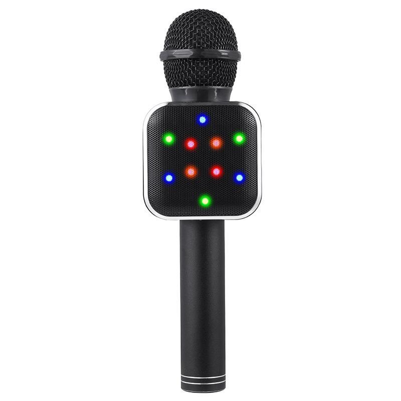 Wireless Microphone, USB Rechargeable LED Light Microphone, Professional BT Microphone for Live Performance, Music Recording, Singing, Karaoke, Party