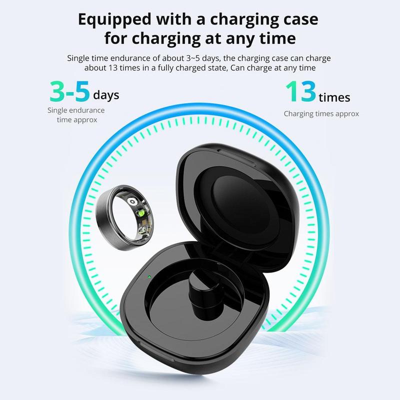 Smart Ring, Rechargeable Smart Ring, Men's Tech Gadgets 2024, IP68 Waterproof Smart Ring with Multi Sport Modes, Wearable Accessories for Men & Women, Wearable Devices for Daily Use