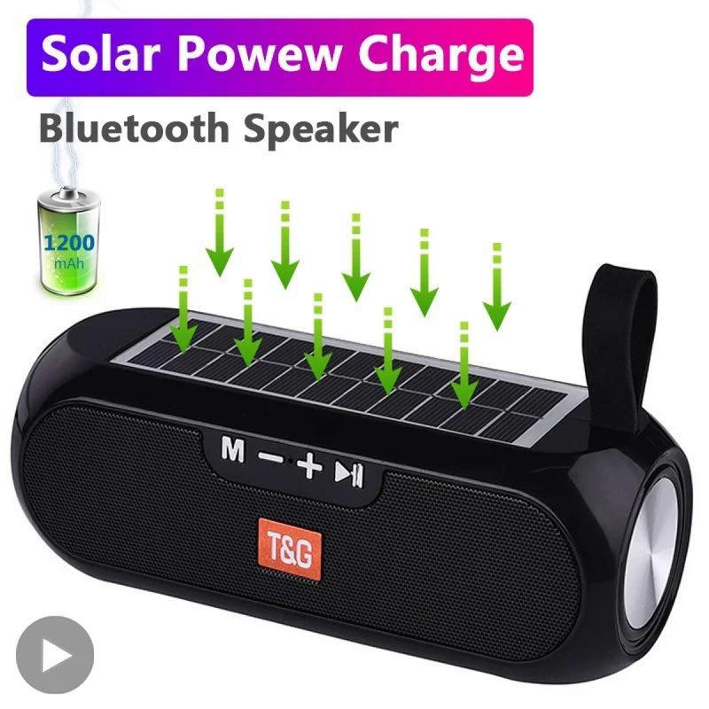 2024 AI Solar Radio FM Outdoor Portable Wireless Bluetooth Speaker Music Sound Box Subwooiron bass To PC TV Computer TV Hfi Stereo Mp3 Audio Cable Tablet Charging Connection Usb Card Micro Sd