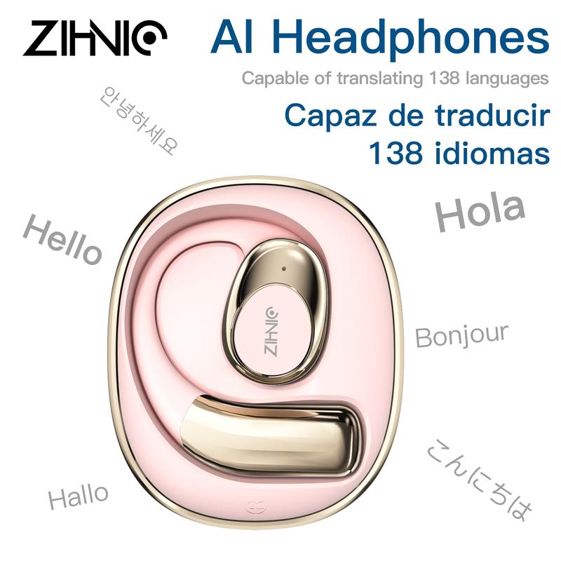 ZIHNIC S09 AI Translation Earbuds Language Translation Device & Accents Translation in Real Time for Travel Business Learning