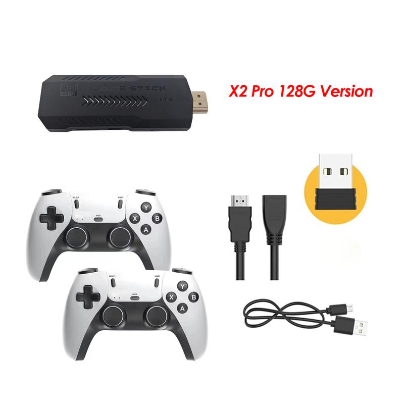 2024 Hot Sale :New Wireless Retro Gaming Console,40,000+ Games Nostalgia Stick Game, Retro Video Game Console with Built-in 40+Emulators, 4K HDMI Output,  Controller for TV Plug and Play (128G)