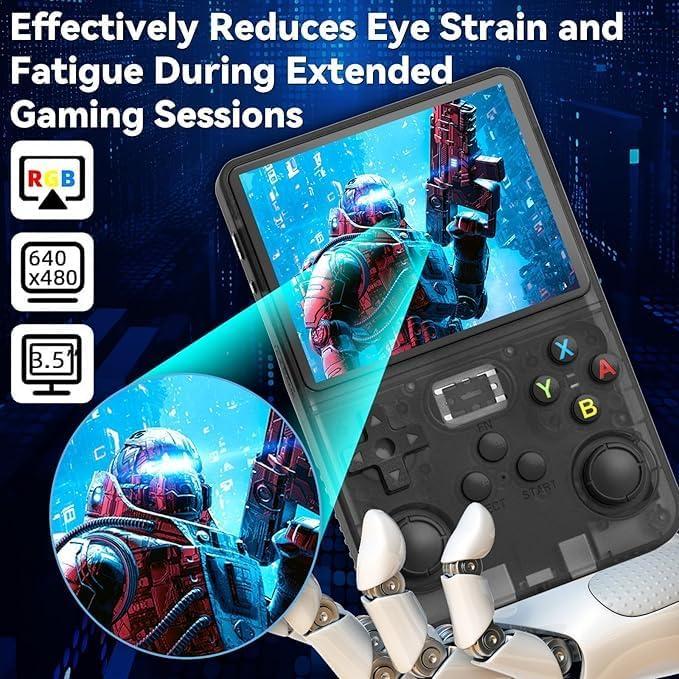 R36s Portable Retro Game Console, Gaming Room Gadgets, 3.5 Inch IPS Screen Retro Game Consoles, Rechargeable Handheld Game Device with 16000+ Games & 20+ Simulators