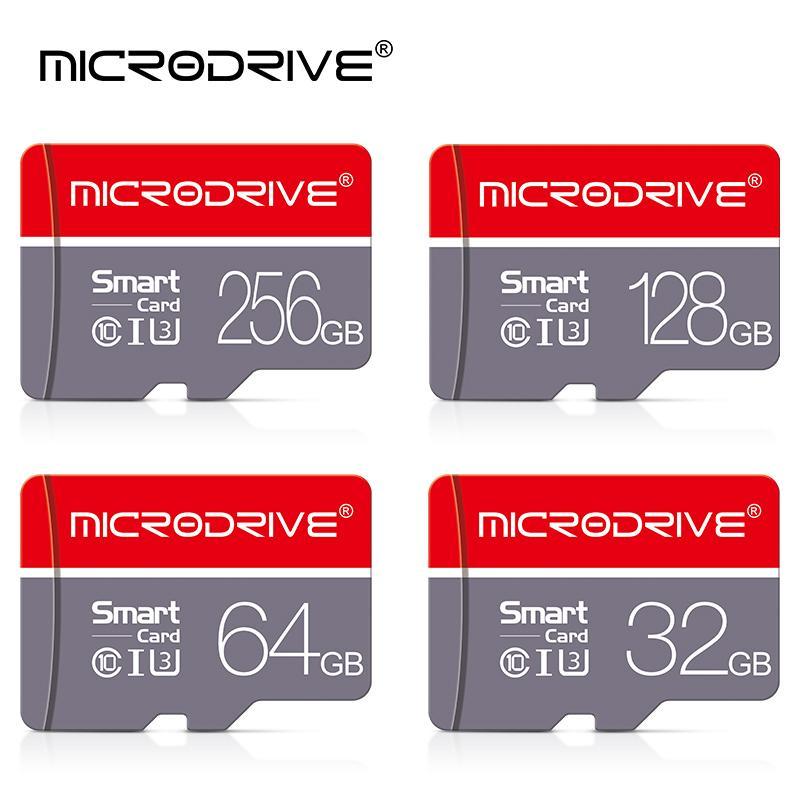 MicroDrive Micro TF SD Card, 1 Count High Speed Transmission Memory Card with Class 10 SD Adapter, 8GB 16GB 32GB 64GB 128GB 256GB Memory Card for Camera, Phone, Computer