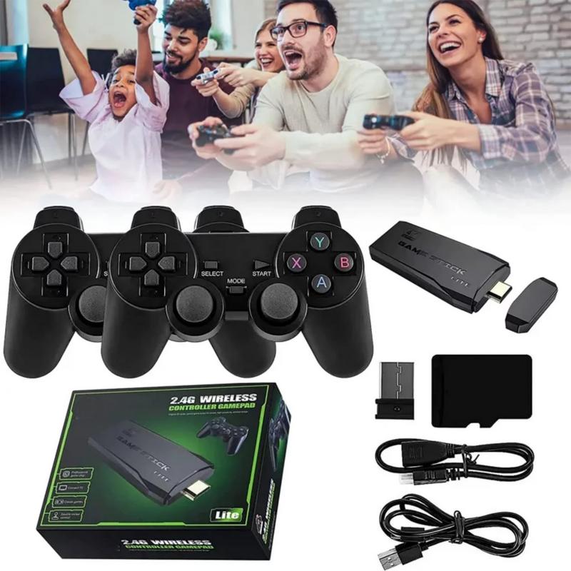 2024 New Retro Gaming Console,Nostalgia Stick Game, Retro VideoGame Console with Built-in 9Emulators, 20,000+ Games, 4K HDMIOutput, and 2.4GHz WirelessController for TV Plug and Play (64 G)Device Gamepad Port Usb Handheld Adapter Wired