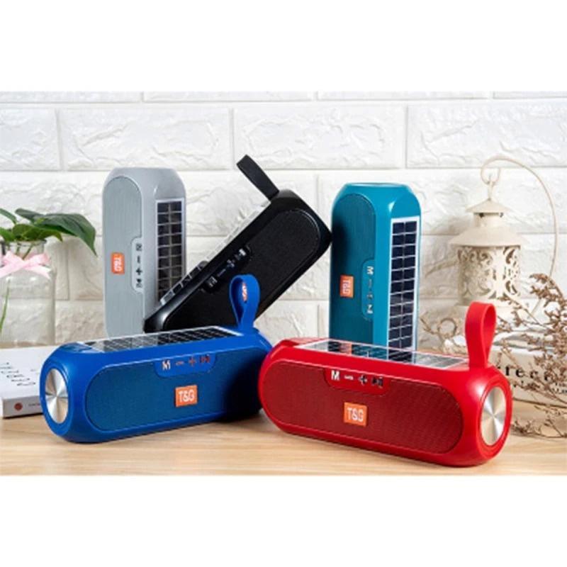 2024 AI Solar Radio FM Outdoor Portable Wireless Bluetooth Speaker Music Sound Box Subwooiron bass To PC TV Computer TV Hfi Stereo Mp3 Audio Cable Tablet Charging Connection Usb Card Micro Sd