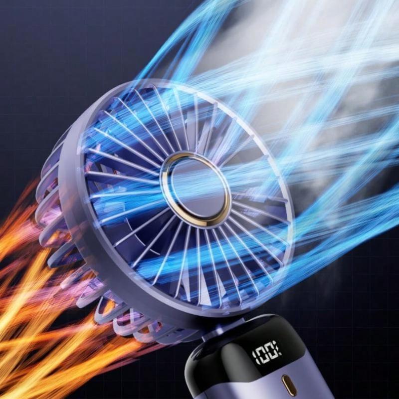 2024 Latest Model for 5000mah Portable USB Fan Handheld Fan 5-level Adjustable Battery Level Display Desktop   Mobile   Hanging Neck Portable Rechargeable Fan Fan Mini Portable Fan Camping Fan Wireless Fan Wireless Battery Fan Small Fan Rechargeable Fan