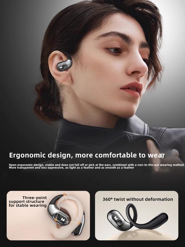 Monster Translation Wireless Earbuds Open Ear Bluetooth 5.4 with Clear Talk Stylish Rotating Case Headphones with Lanyard, Type-C Charging, Comfort Fit,24H Playback,IPX5 Water Resistant Sport Earphones monster  earbuds translation earphone Audio Headset