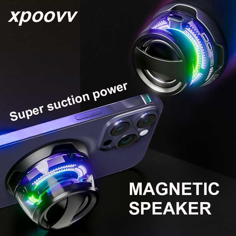 G200 Portable Wireless Speaker, Rechargeable Magnetic Mini Speaker with Atmosphere Light, Wireless Bluetooth-compatible Speaker for Home & Outdoor