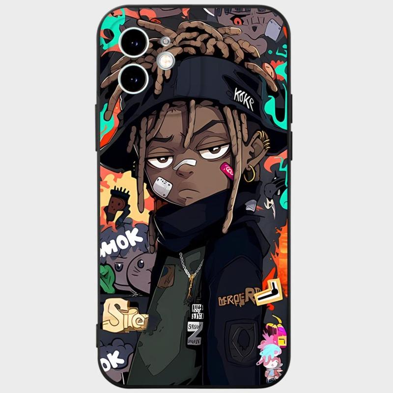 Cartoon Graffiti Pattern Phone Cases, Phone Cover, Shockproof Phone Protective Cover Compatible with iPhone 15 14 13 12 11 Pro Max 8 7, Summer Essentials, Unique Phone Cases