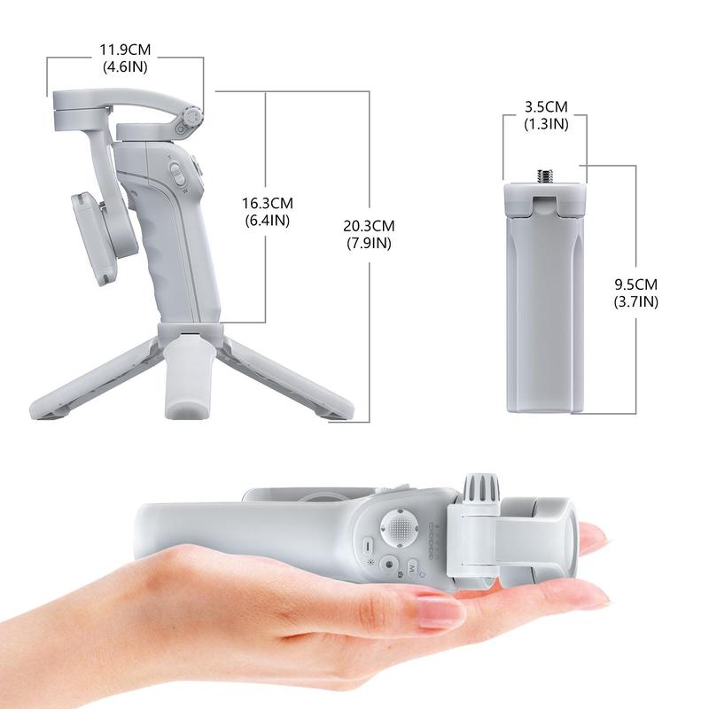 TOKQI 3-axis Gimbal Stabilizer, Intelligent Tracking Gimbal Stabilizer, Professional Anti Shake Gimbal Stabilizer with Built-in Fill Light for Outdoor Travel Shooting