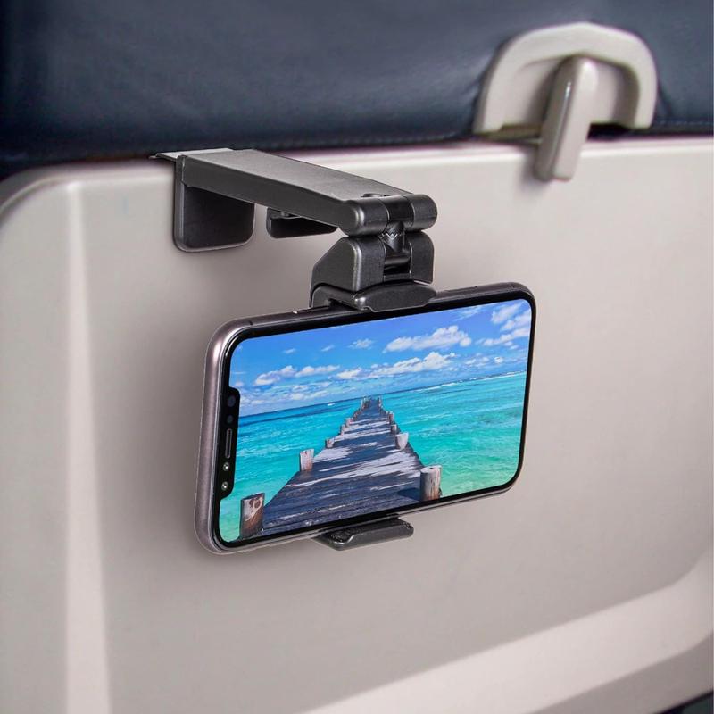 Universal In Flight Phone Holder Mount for Hands Free Viewing - Smartphone Cellphone Stand Durable Plastic