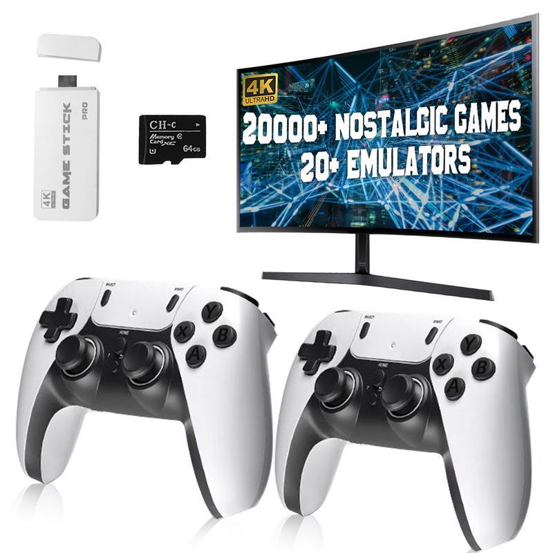 [Christmas Gift] M15 20,000+ Retro Game Stick , Retro Game Console, Revisit Classic Games Stick , Retro Play Plug and Play Video Games Stick 26 Emulators, 4K HDMI Output, Premium Competitive Dual