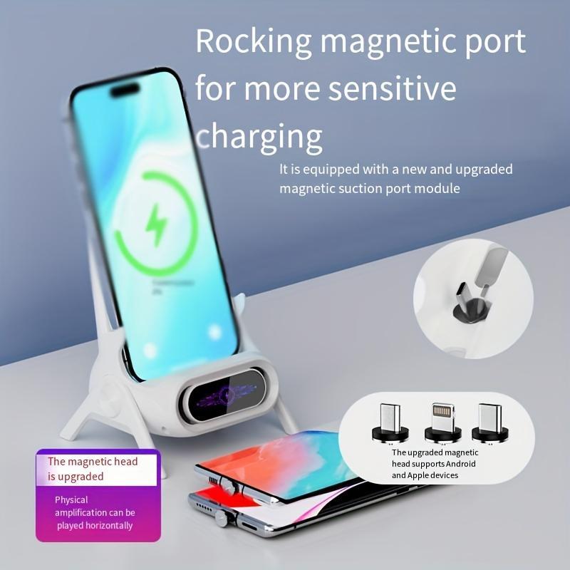 Wireless Charger Stand, Auto-sensing Phone Holder with Wireless Charging, Multi-angle Viewing Phone Holder for Car and Home