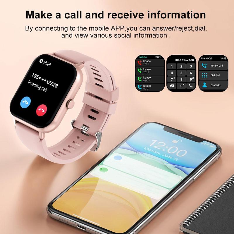 1.83 Inch Smart Watch for Men & Women, Sports Wireless Full Touch Screen Smart Watch with Call, Multi-functional Smart Watch for iPhone Android Smartphone, Smart Watch for Men and Women