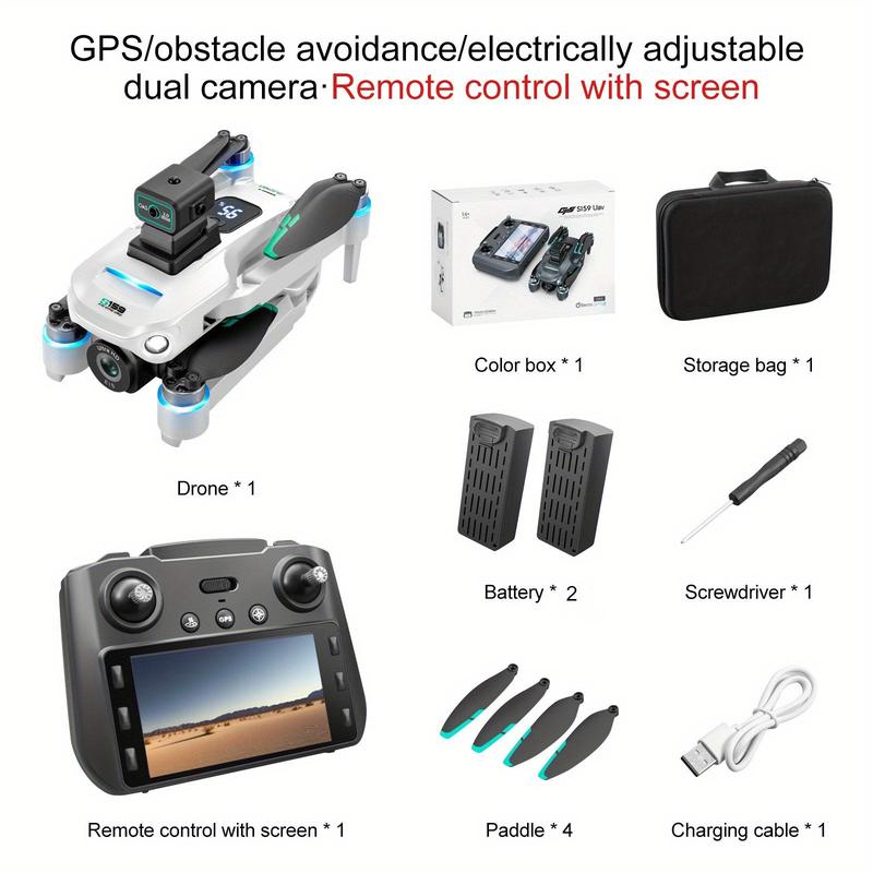 Ultra Long Endurance GPS Drone, with 4K Camera, 2 Large Batteries, Motor Using Brushless Technology, Suitable for Beginners and Professional Shooting Use, Intelligent Obstacle Avoidance, GPS Home, Can Be A Good Gift for Friends