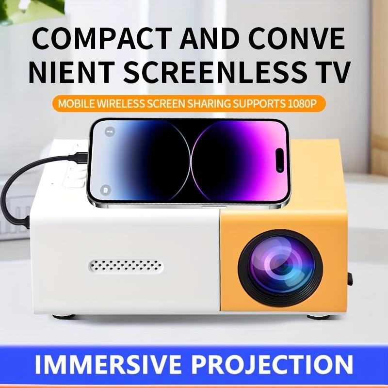 Mini Projector, Portable Movie Projector, Smart Home Projector, Neat Projector For IOS, Android, Windows, PS5, Laptop, TV-Stick, Compatible With HDTV, USB, Audio, TF Card, AV And Remote Control