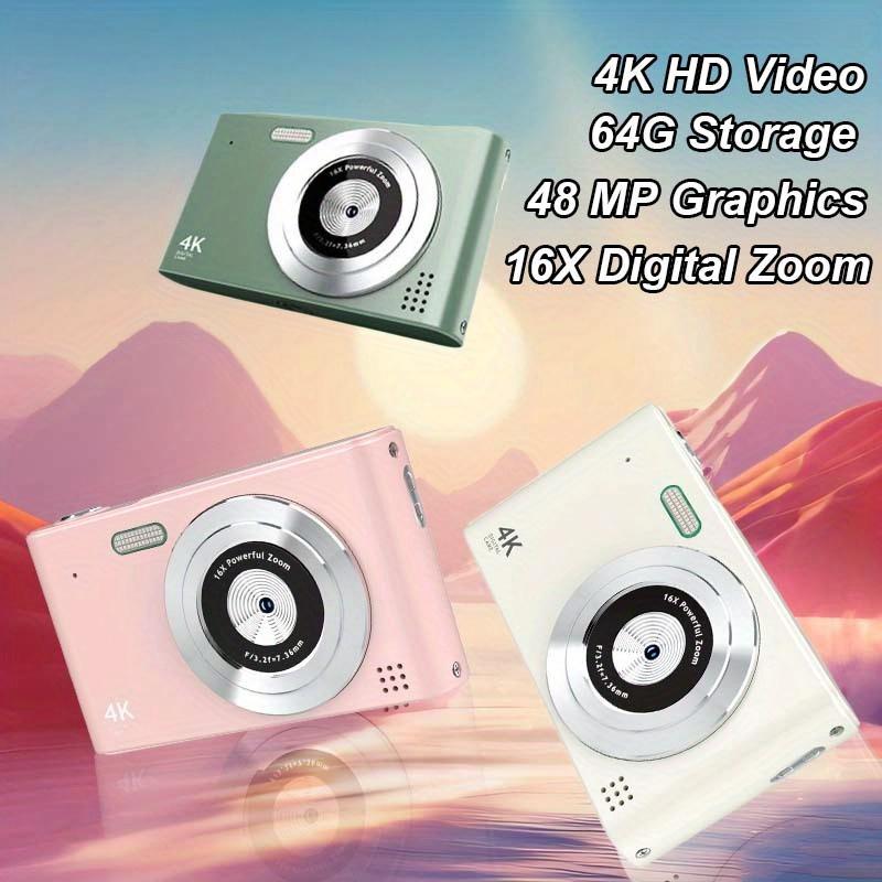 48MP 4K HD Digital Camera with 16x Zoom, USB Charging, 2.4-inch LCD, Perfect for Vlogging and Beginners - Christmas Gift