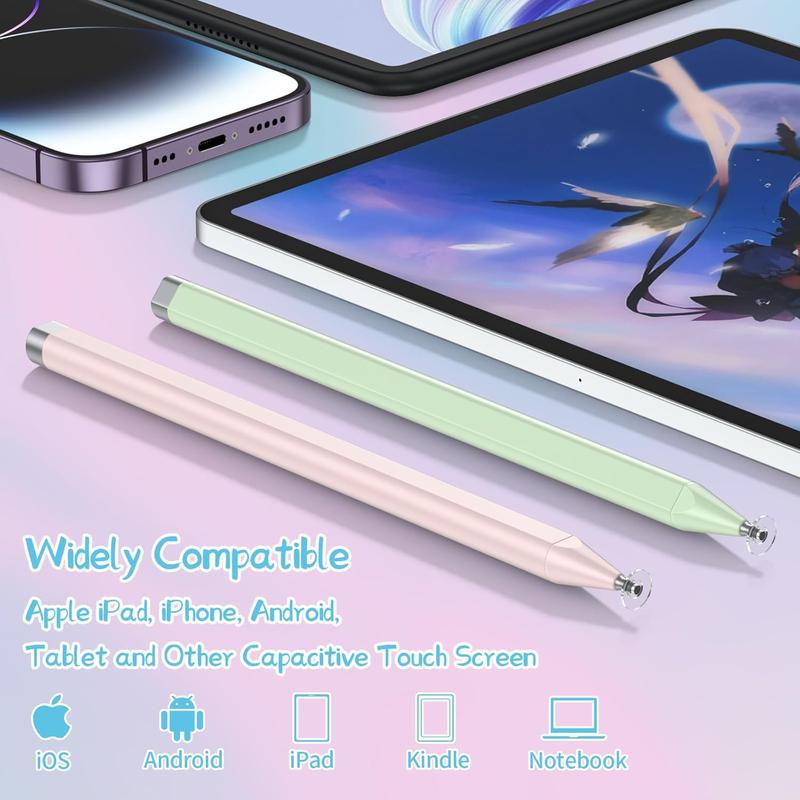 Stylus Pens for Touch Screens, Stylus Pen for iPad with Transparent Disc &  Adsorption, Compatible with iPad, , Android