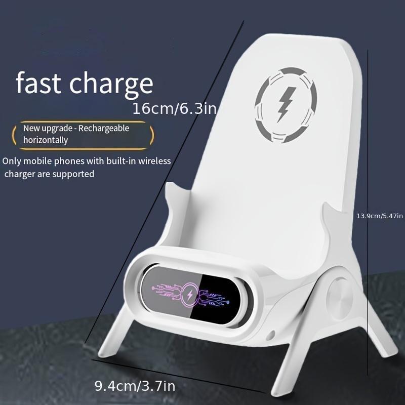 Wireless Charger Stand, Auto-sensing Phone Holder with Wireless Charging, Multi-angle Viewing Phone Holder for Car and Home