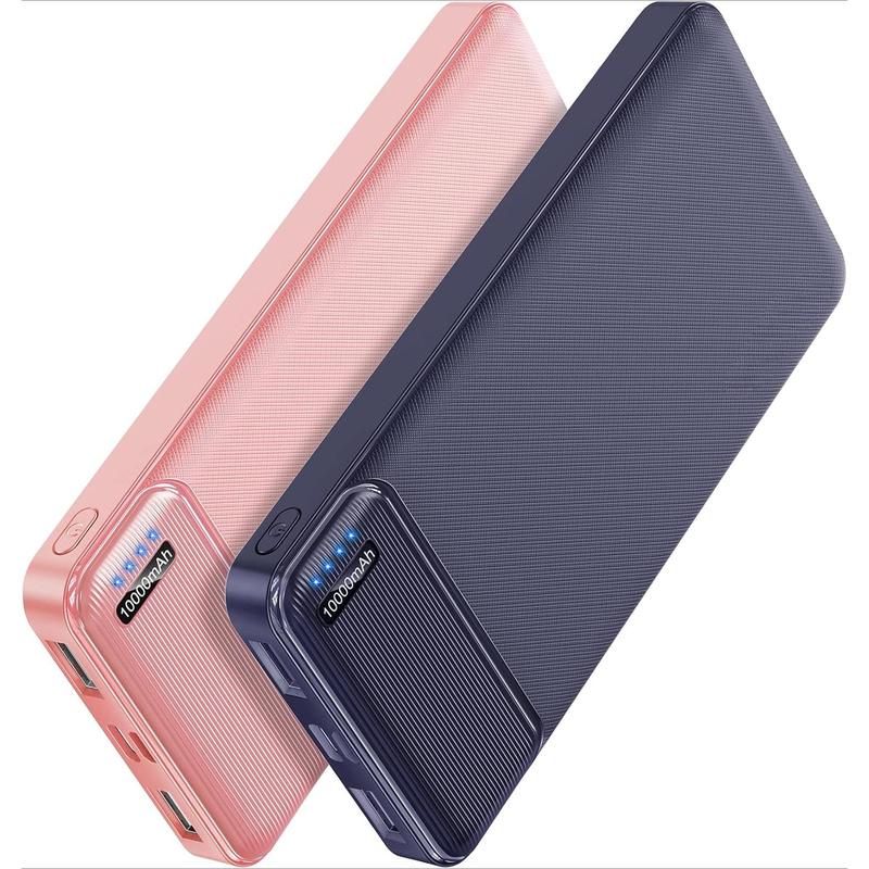 2-Pack 10000mAh USB C Output Portable Charger Power Bank Fast Charging, Portable Phone Charger External Battery Pack for iPhone, Samsung, Google LG and Heated Vest