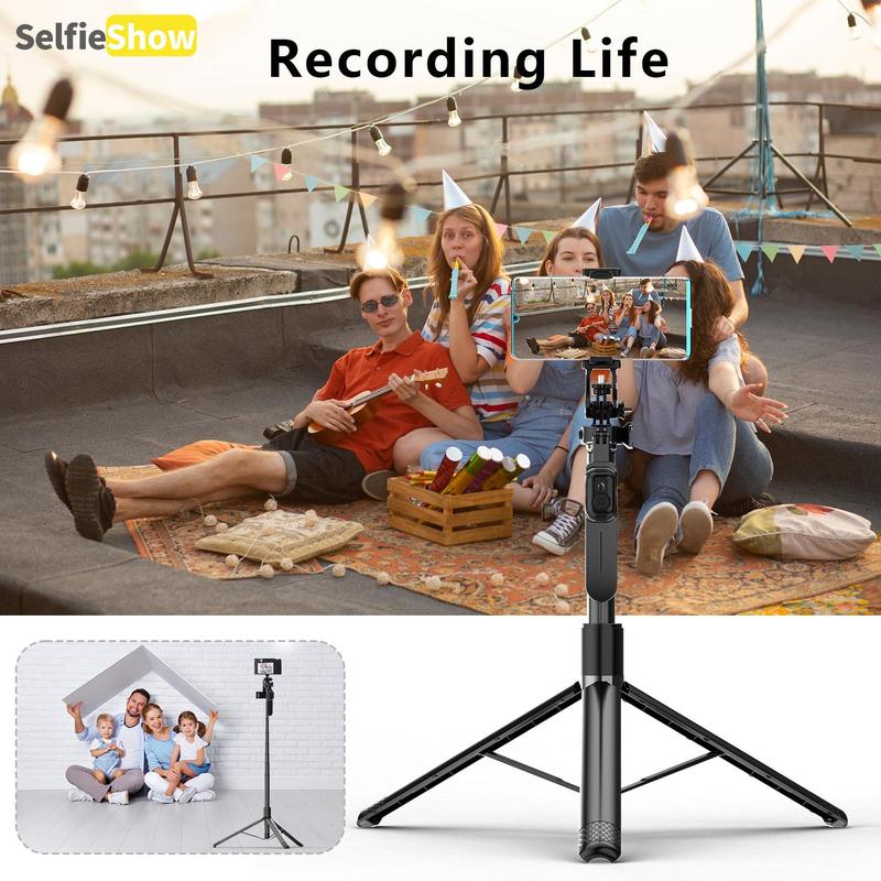 SELFIESHOW Selfie Stable Tripod, Portable Phone Tripod Stand with Remote Control, Multifunctional Phone Tripod for Travel, Party, Live Streaming