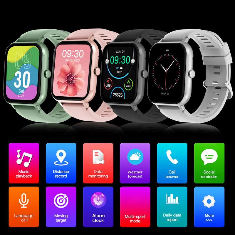 1.83 Inch Smart Watch for Men & Women, Sports Wireless Full Touch Screen Smart Watch with Call, Multi-functional Smart Watch for iPhone Android Smartphone, Smart Watch for Men and Women