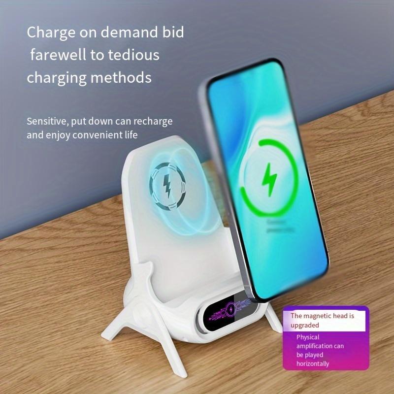 Wireless Charger Stand, Auto-sensing Phone Holder with Wireless Charging, Multi-angle Viewing Phone Holder for Car and Home