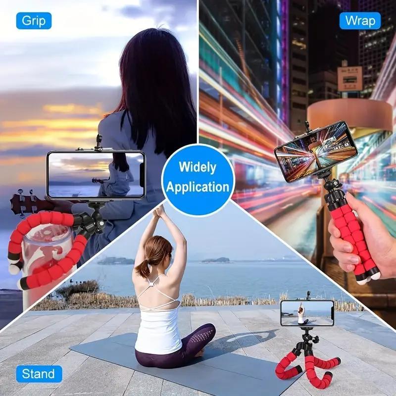 Octopus Design Phone Holder, Multipurpose Flexible & Durable Phone Tripod, Universal Desktop Phone Stand for iPhone & Camera