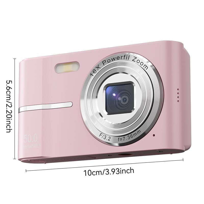 Fall FHD 1080P Digital Cameras with SD Card, 16X Digital Zoom Camera, Portable Mini Digital Camera for Students Boys Girls, Point and Shoot Portable Camera Digital for Gifts, Back To School Gifts, Boyfriend Gift