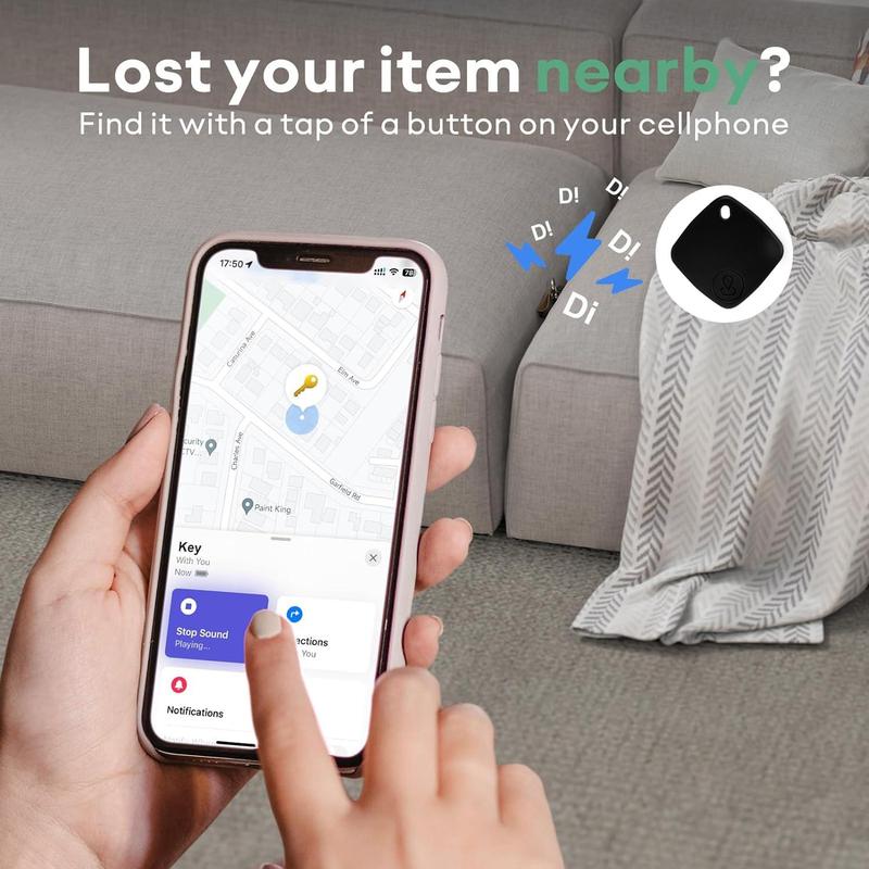 Smart Tag, Smart Tracker for Find My, IP45 Waterproof Tracker for Outdoor, Luggage Tracker for Phone, Compatible with Find M (iOS Only)