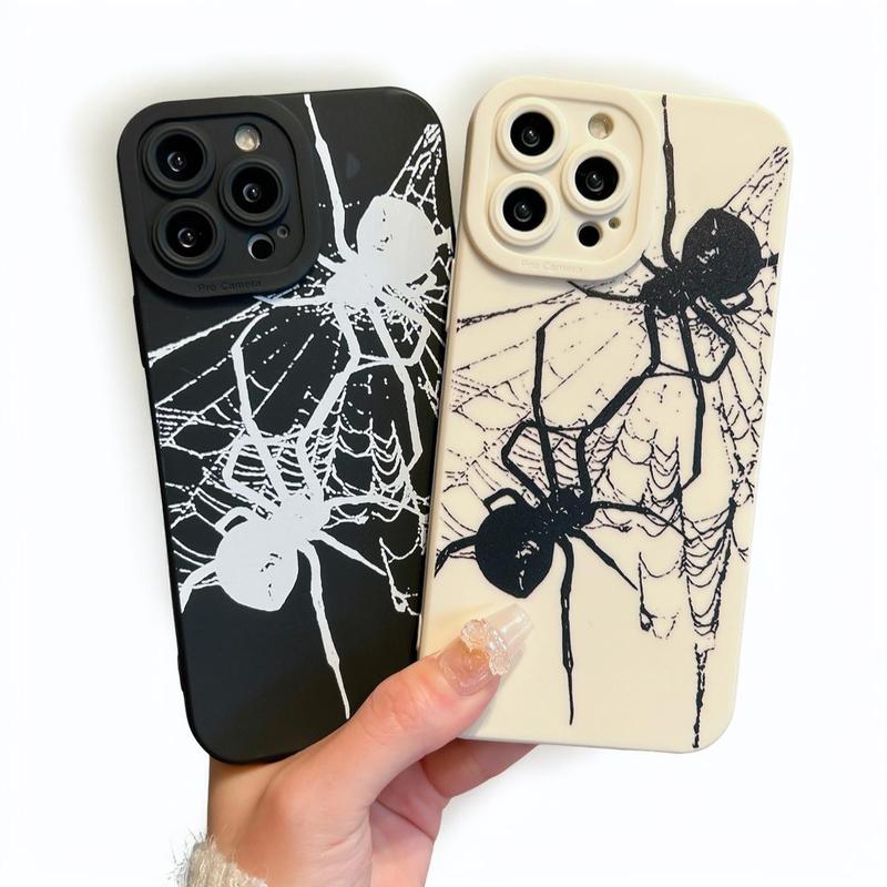 Creative Spider Pattern Phone Case, Summer TPU Anti-drop Decorative Phone Protector Cover, Smartphone Cases, Phone Accessories Compatible with iPhone 7 8 X 11 12 13 14 15 Plus Pro Max Phone Cases