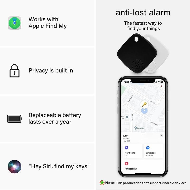 Smart Tag, Smart Tracker for Find My, IP45 Waterproof Tracker for Outdoor, Luggage Tracker for Phone, Compatible with Find M (iOS Only)