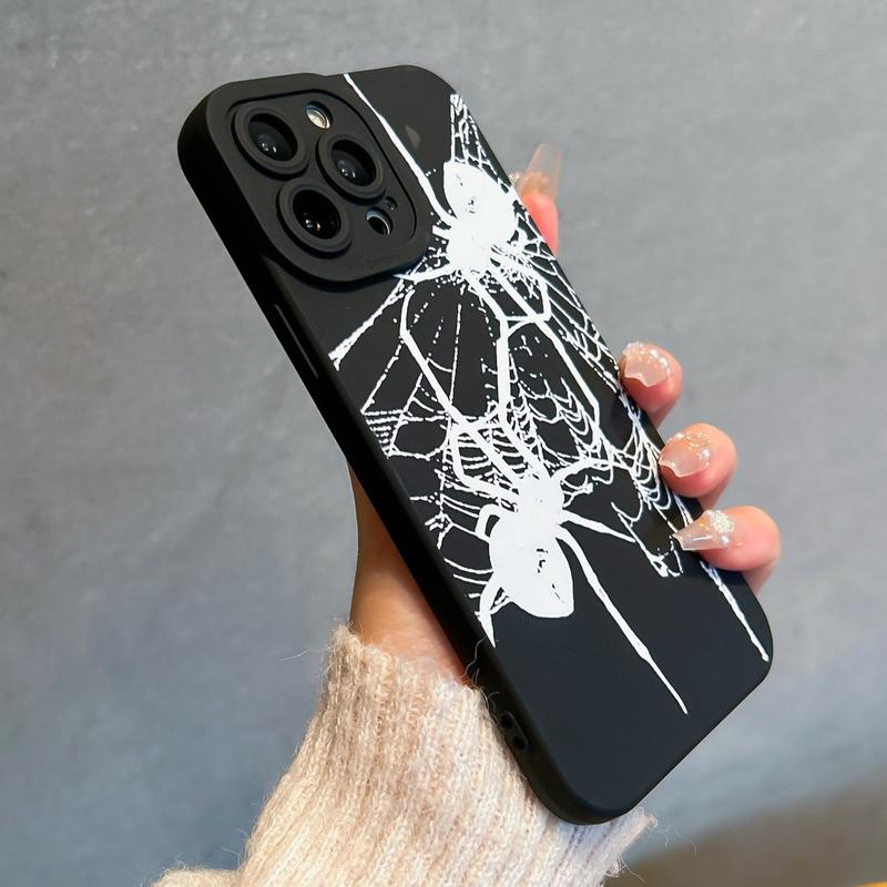 Creative Spider Pattern Phone Case, Summer TPU Anti-drop Decorative Phone Protector Cover, Smartphone Cases, Phone Accessories Compatible with iPhone 7 8 X 11 12 13 14 15 Plus Pro Max Phone Cases